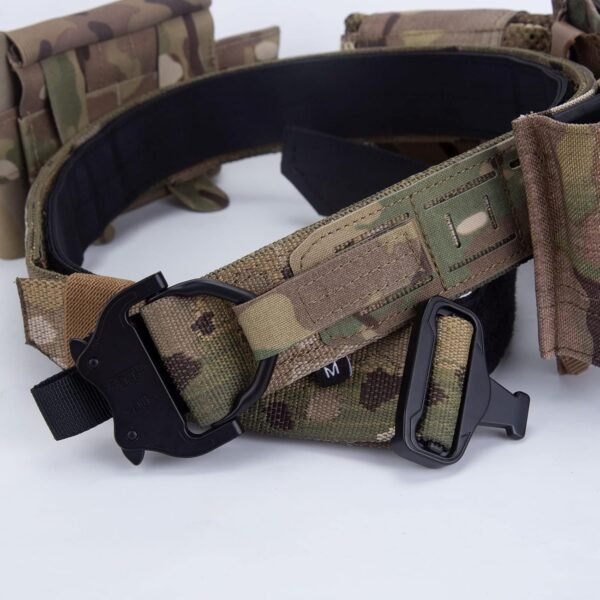 KDTAC Survival Game Tactical Belt - Buckle Details - MultiCam