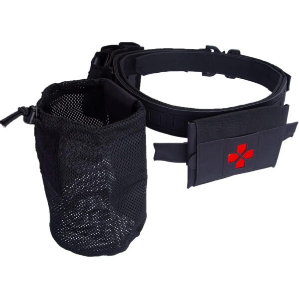 KDTAC Survival Game Tactical Belt - Lateral Access Platform System - Stealth Black (BLK)