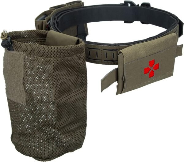 KDTAC Survival Game Tactical Belt - Rapid-Deployment Paper Pouch System - Ranger Green (RG)