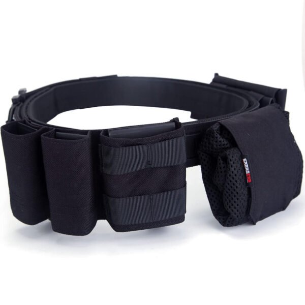 KDTAC Survival Game Tactical Belt - Rapid-Release Magazine Retention System - Stealth Black (BLK)