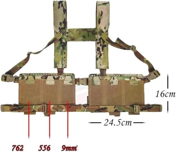 [KDTAC] SS Style 34 Alpha Tactical Chest Rig - Lightweight MOLLE Carrier | Detachable Vest for Airsoft, Hiking, SHTF Preparedness - Image 4