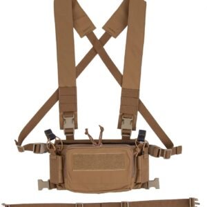 [KDTAC] CRM Longfei Tactical Chest Rig Front Panel - Coyote Brown Desert-Optimized MOLLE Platform, 500D Nylon Tactical Vest for Arid Environments & Spec Ops Heat-Resistant Hook & Loop Panels (2025 Tactical Standard)