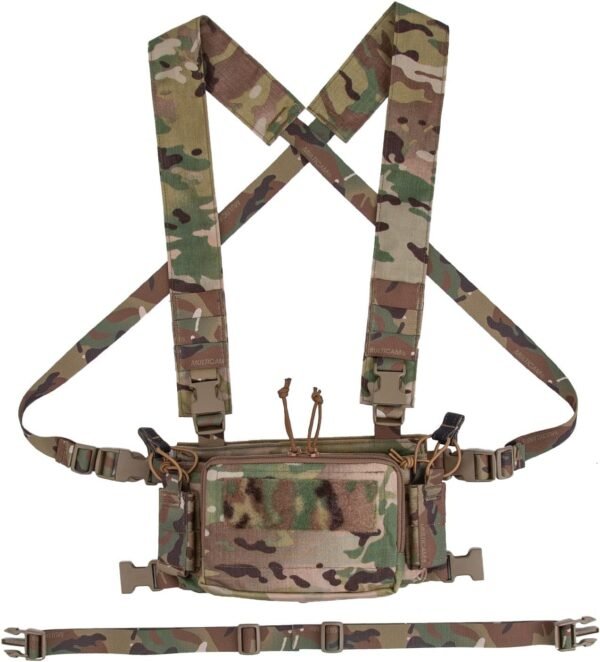 [KDTAC] CRM Dragonfly Multicam Tactical Chest Rig - 500D Cordura® SWIFT CLIP System | M4/MP5/MP7 Multi-Mag Compatibility | Combat-Ready Loadout Platform