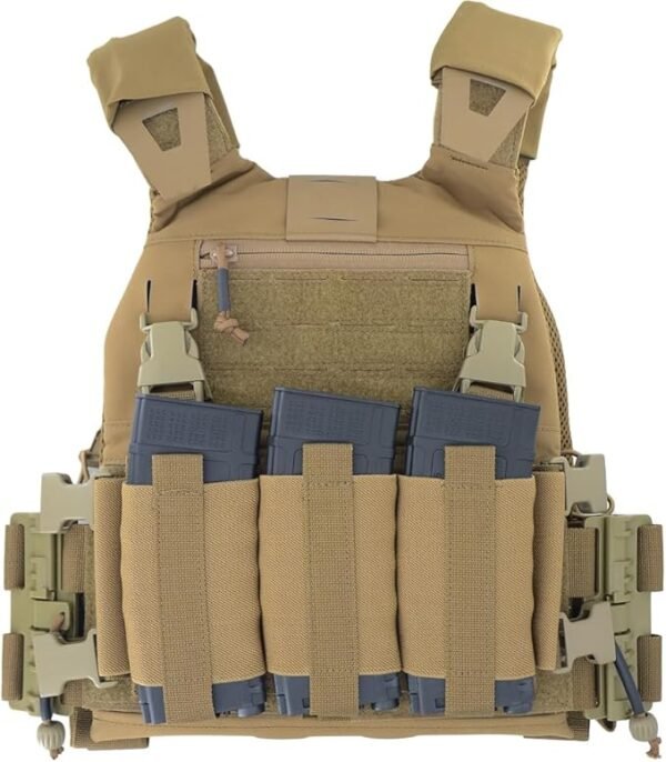 KDTAC FCSK4.0 Tactical Plate Carrier – 500D Cordura® Ballistic Vest with SWIFT CLIP Quick-Release & M4 Mag Pouch Front-Loading Combat-Ready Survival System