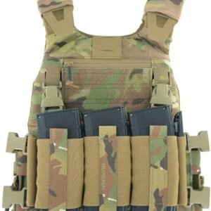 KDTAC FCSK4.0 Tactical Plate Carrier (Multicam) – 500D Cordura® Detachable Mag System NIJ-Certified Modular Ballistic Vest with Rapid-Release MOLLE Platform