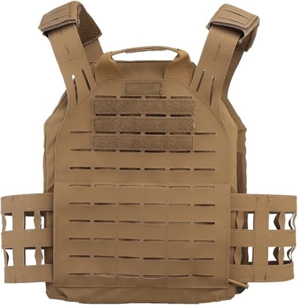 KDTAC Survival game Tactical Vest (LBT-6094-G3-V2) - Laser-Cut Ergonomic Load Carriage System | Coyote Brown Airsoft Plate Carrier for Outdoor Protection Coyote Brown Airsoft Plate Carrier - Image 4