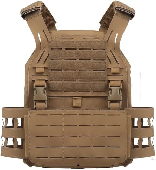 KDTAC Survival game Tactical Vest (LBT-6094-G3-V2) - Laser-Cut Ergonomic Load Carriage System | Coyote Brown Airsoft Plate Carrier for Outdoor Protection Coyote Brown Airsoft Plate Carrier - Image 3